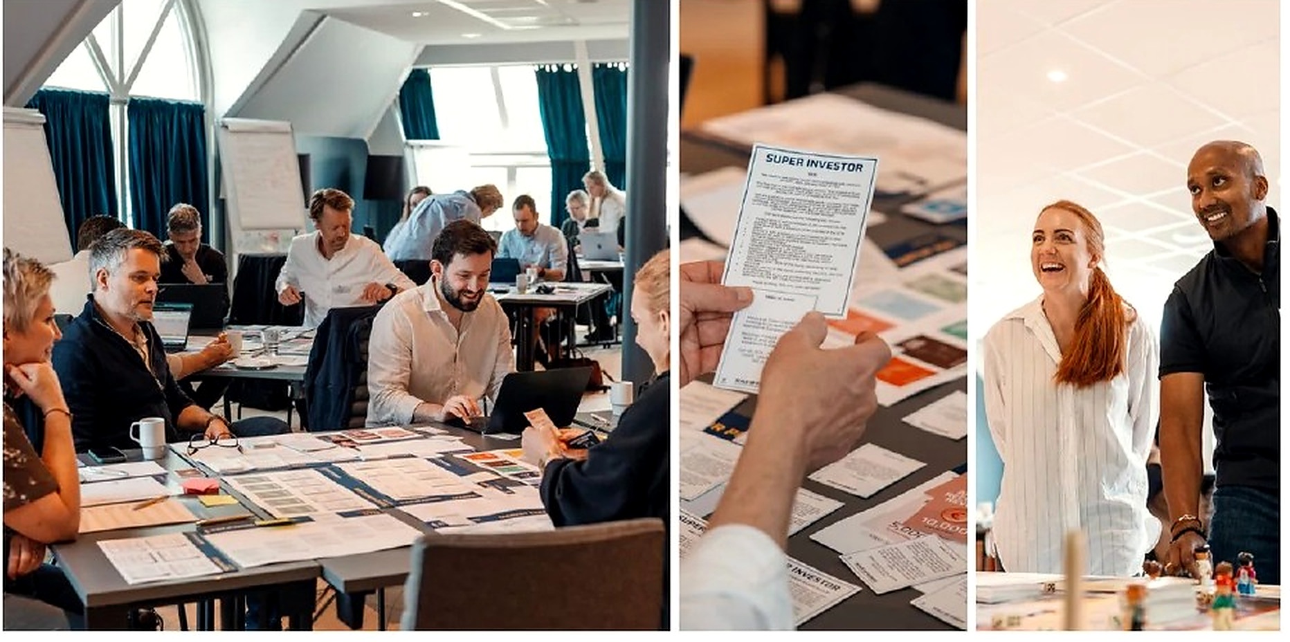 Deltakere, arbeidsmateriell og gruppearbeid under Kapitalsimulatoren